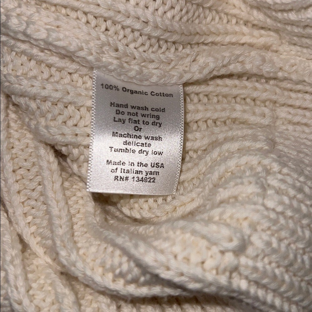 Emerson Fry ribbed Turtleneck Sweater Chunky Knit medium organic cotton Carolyn - Picture 5 of 11
